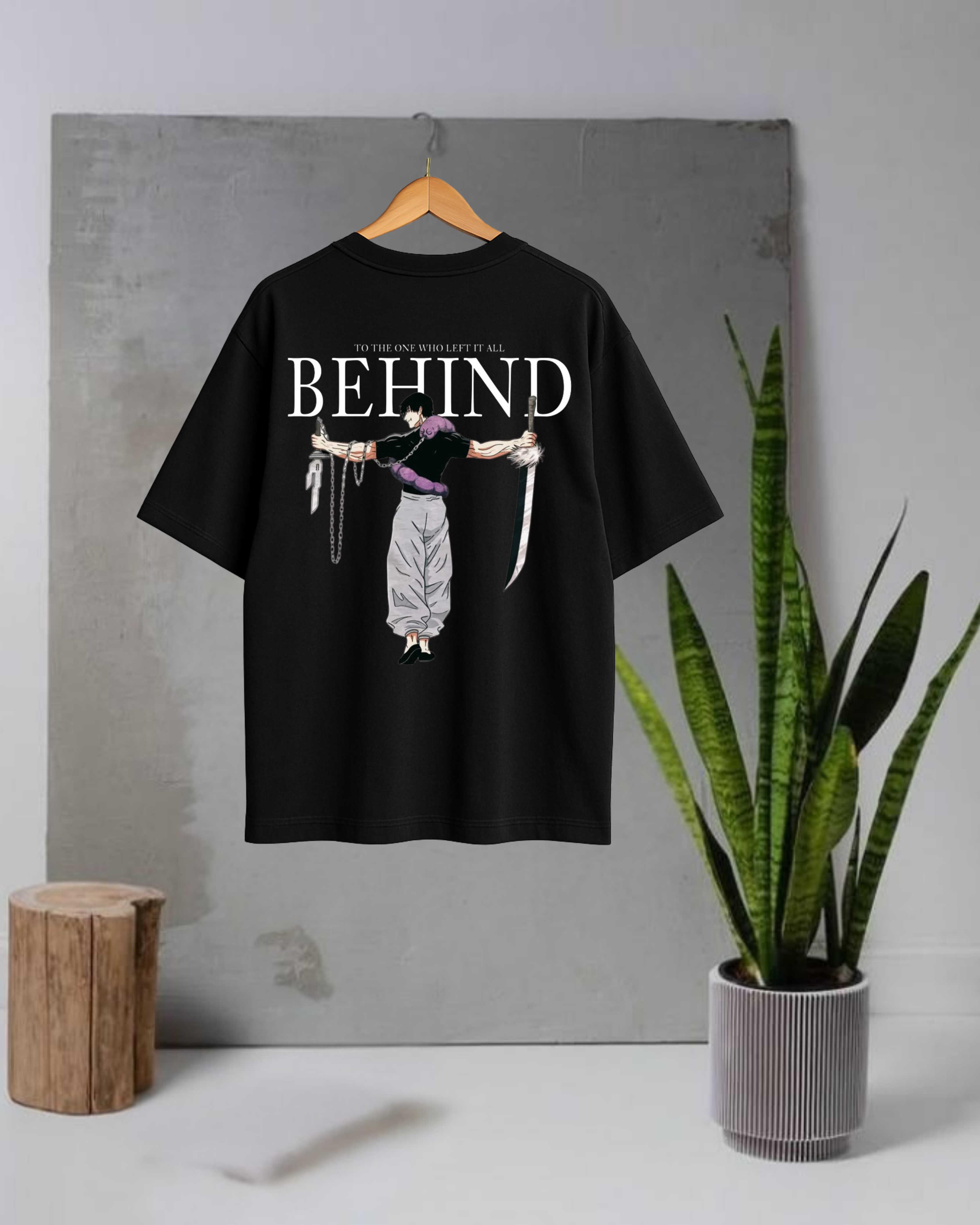 Eagle prime - BEHIND Samurai Oversized T-Shirt – Anime Warrior Print | Cotton Lycra