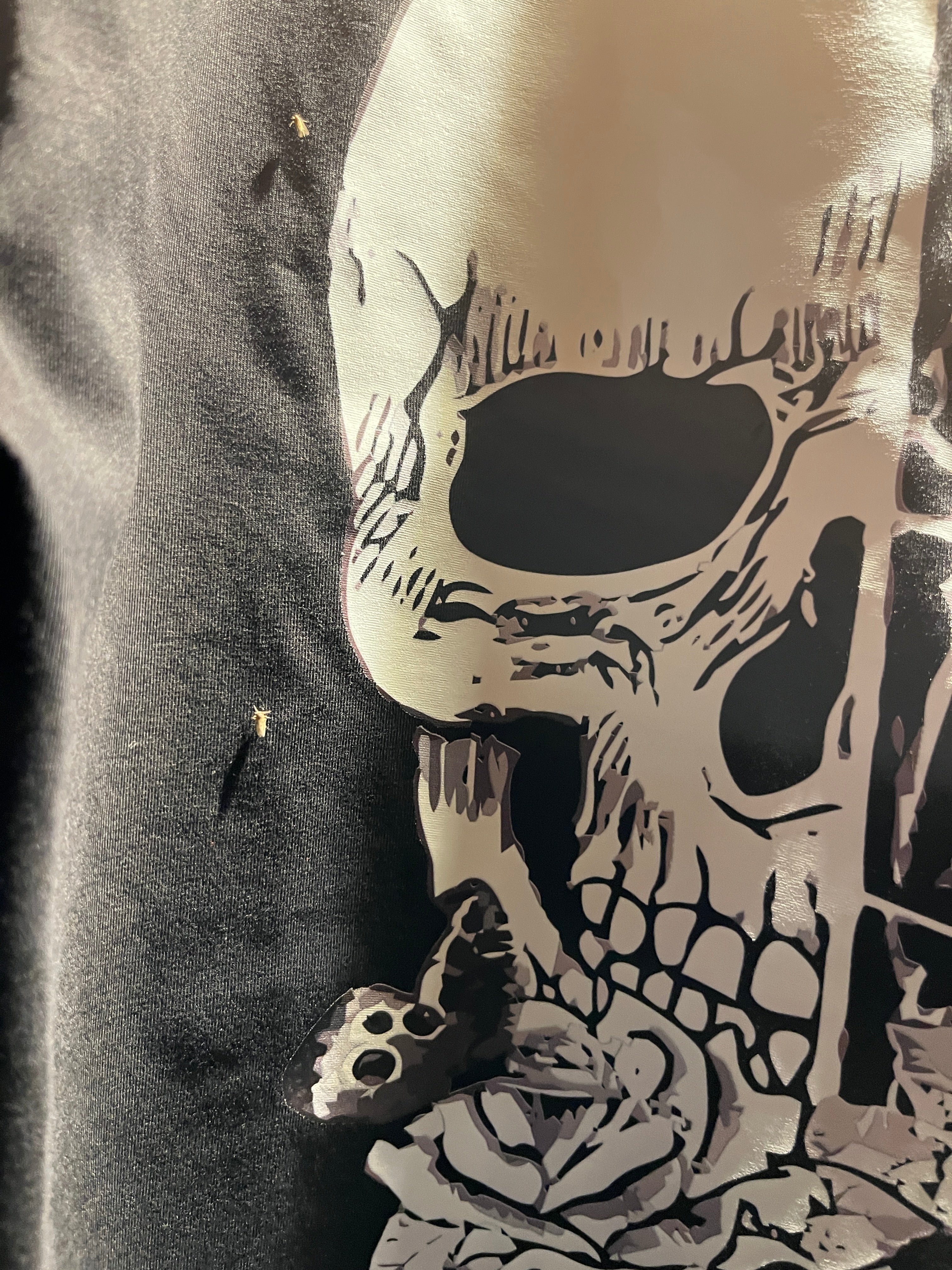 "Skull & Roses Graphic Oversized T-Shirt – Cotton Lycra 230 GSM"