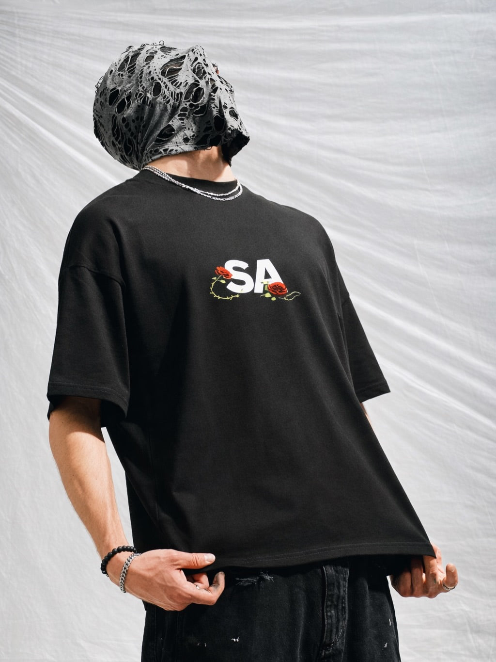 Money Over Feelings Oversized Graphic T-Shirt – Black