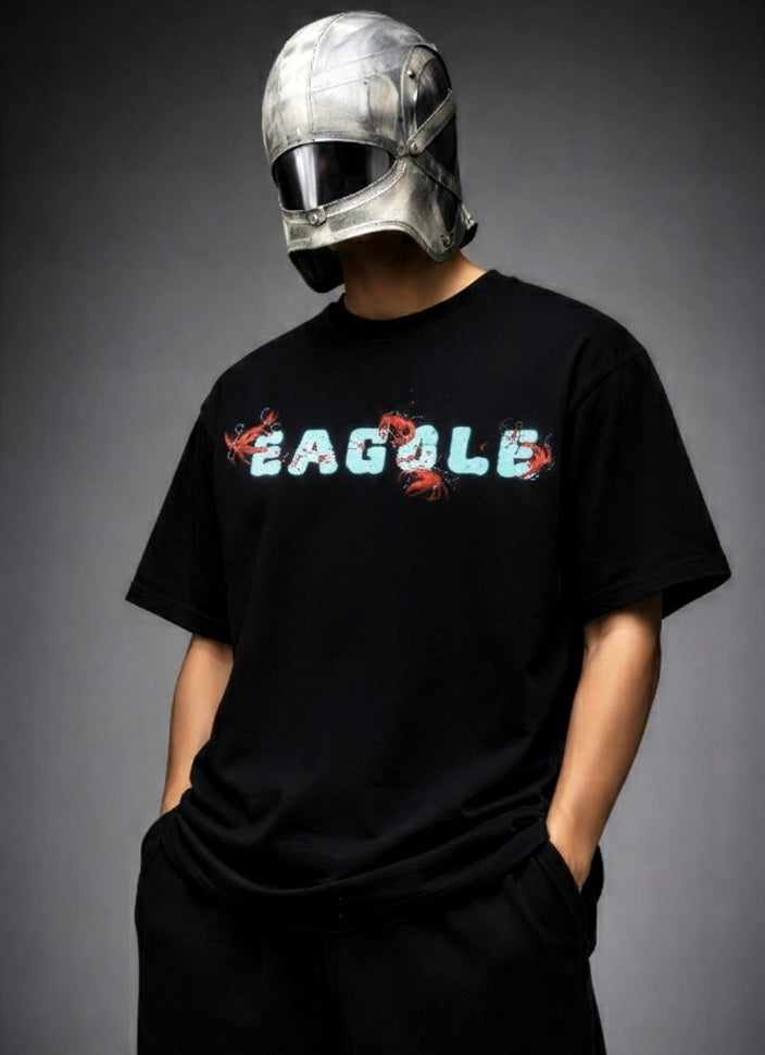 Hustle Later Oversized Black T-Shirt