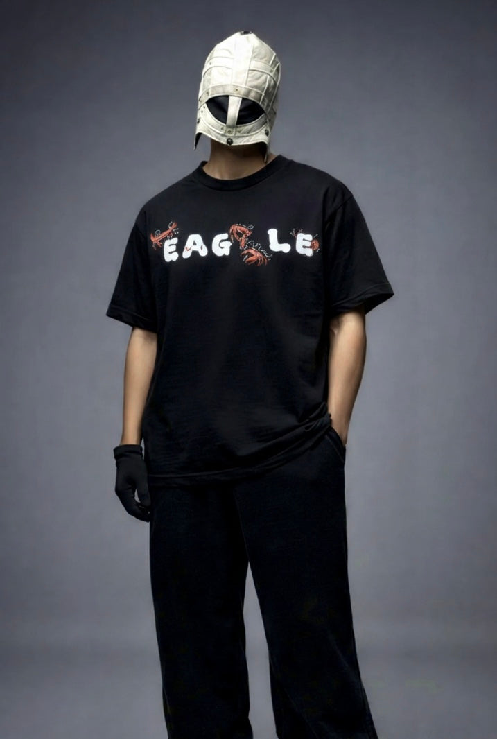 Hustle Later Oversized Black T-Shirt