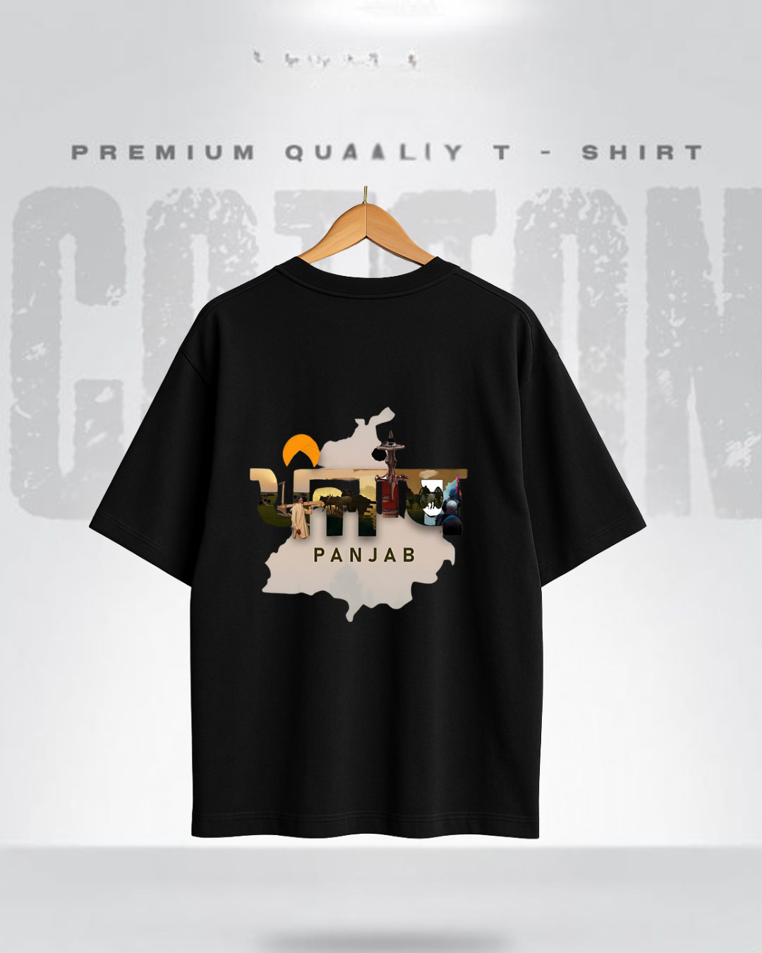 EAGLE PRIME - Panjab Heritage Premium Cotton Lycra T-Shirt – Oversized Fit